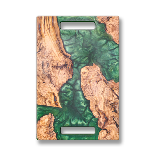 Mopoxy Elegance Servierbrett Smaragdgrün Rechteckig mit Griff